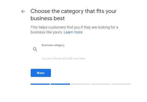 Google My Business Choose Category